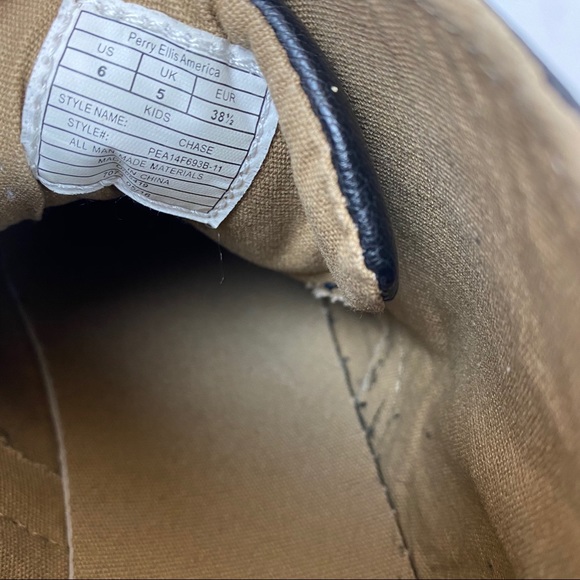 Perry Ellis America Chase Black Laceup Boots 6 - Picture 11 of 11